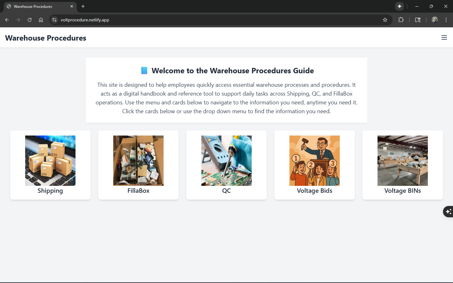 Voltage Procedure Preview